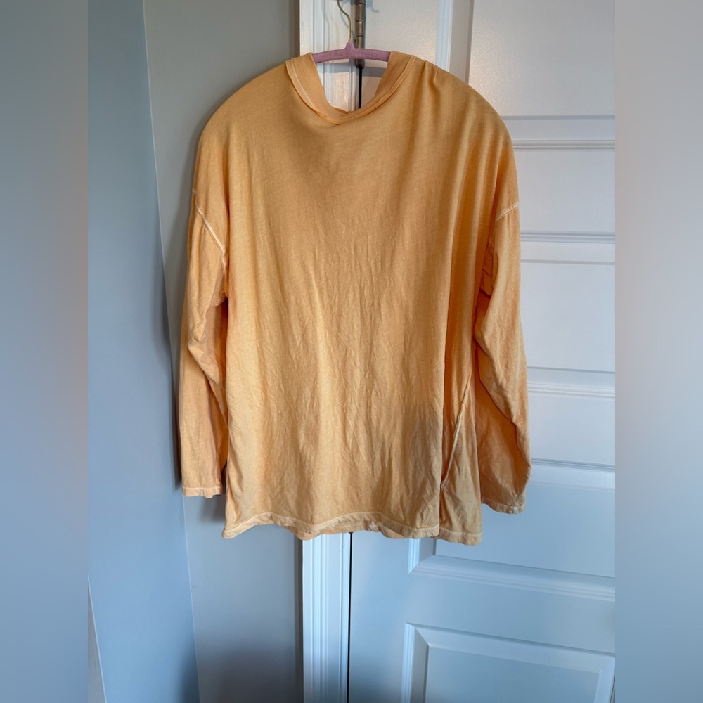 We The Free Peach Crewneck Long Sleeve Tee